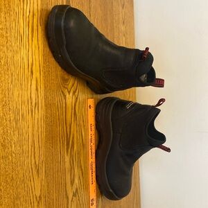 Rock Rooster size 9 Black Work Boots Soft Toe Shoes Mid Slip-in